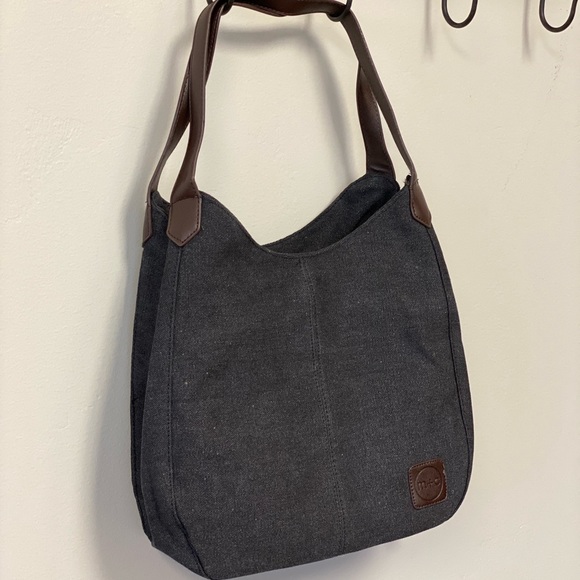 Brand NEW Canvas Hobo Bag in ~Black π€π - Picture 10 of 14